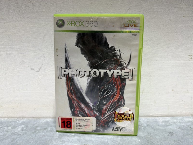 PROTOTYPE XBOX 360 GAME PAL region #W163870-201 Carousel 1