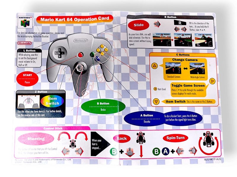 Mario Kart 64 Operation Card - NUS-NKTP-AUS (N64) Carousel 1