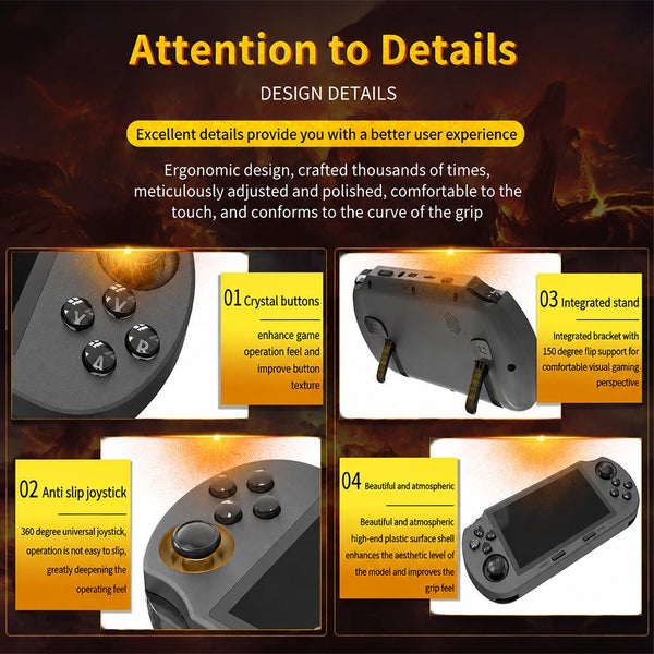 Retro Handheld Game Console – 4.5 inch IPS Display 14 Game Simulators Power Bank Carousel 6