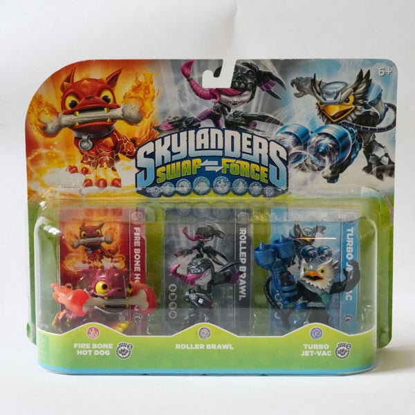 Skylanders Swap Force Triple pack BOXED Fire Bone Hot Dog Turbo Jet Vac Carousel 1