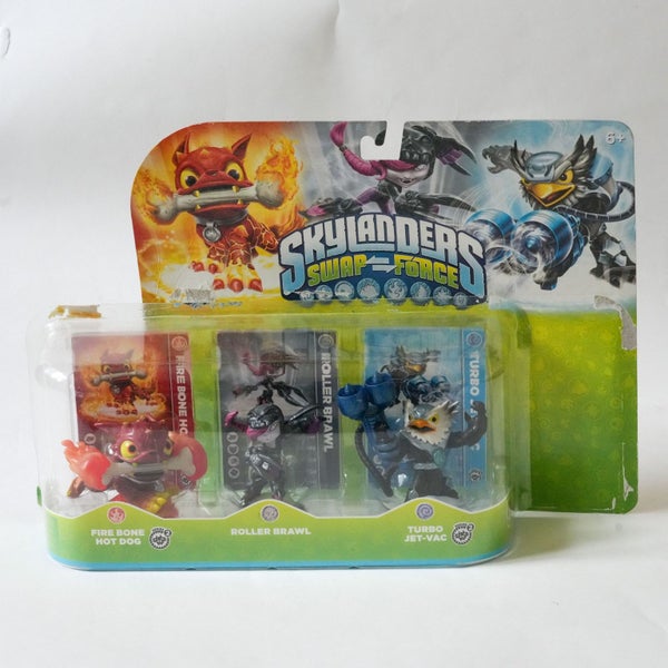 Skylanders Swap Force Triple pack BOXED Fire Bone Hot Dog Turbo Jet Vac Carousel 2