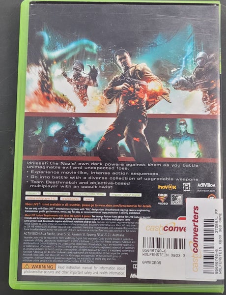 Wolfenstein Xbox 360 Game Carousel 2