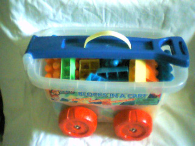 LARGE CART WITH 75 BLOCKS (Pick-up Wgtn). Carousel 1