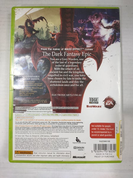 DRAGON AGE ORIGINS XBOX 360 GAME #B13199423-22 Carousel 2