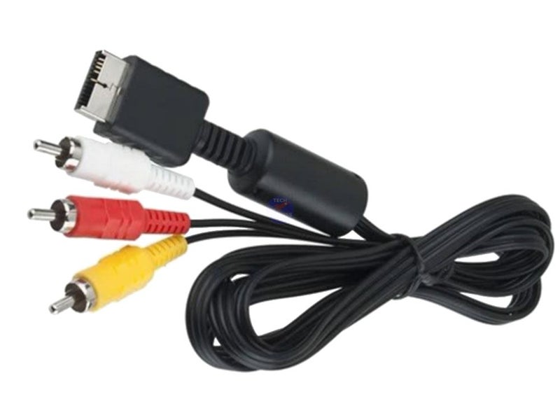 Sony PlayStation 1 2 3 PS1 PS2 PS3 TV Audio Video AV cable cord Hookup lead Carousel 2