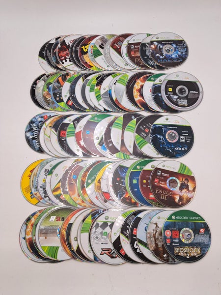 * HUGE BULK Xbox 360 91x Game Discs Lot! * Carousel 1