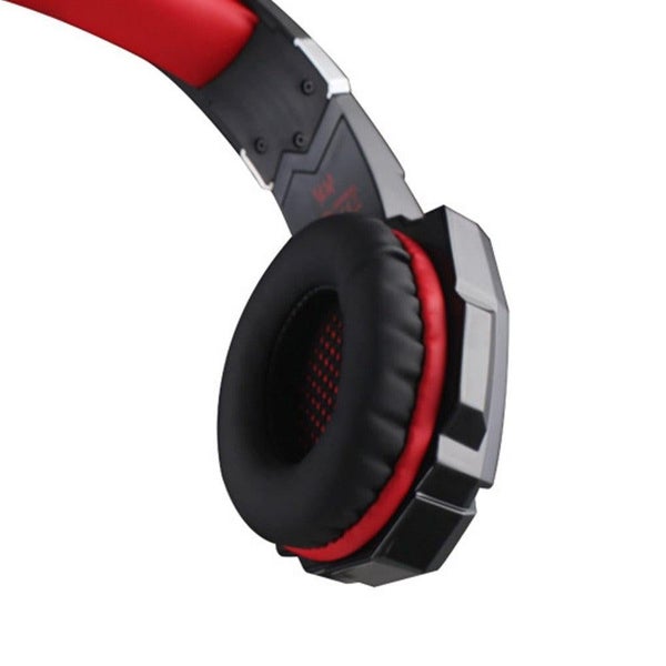 Gaming Headset MIC LED Headphones Surround for PC Mac Laptop Phone Red Carousel 4