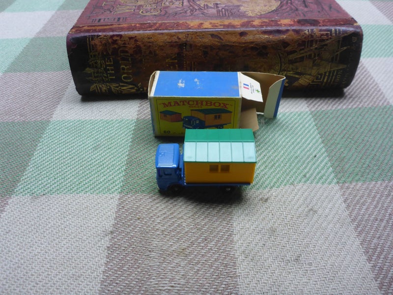 Vintage Boxed Matchbox Diecast Toy Car No. 60 Truck With Site Office Die Cast Carousel 1