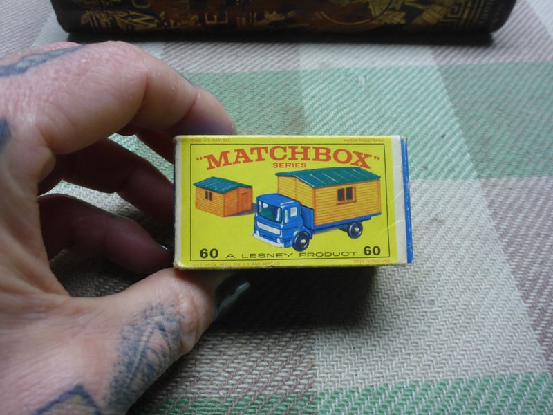 Vintage Boxed Matchbox Diecast Toy Car No. 60 Truck With Site Office Die Cast Carousel 11