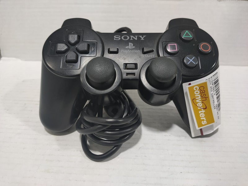SONY PS2 CONTROLLER BLACK SCPH10010 #B13201683-4 Carousel 1