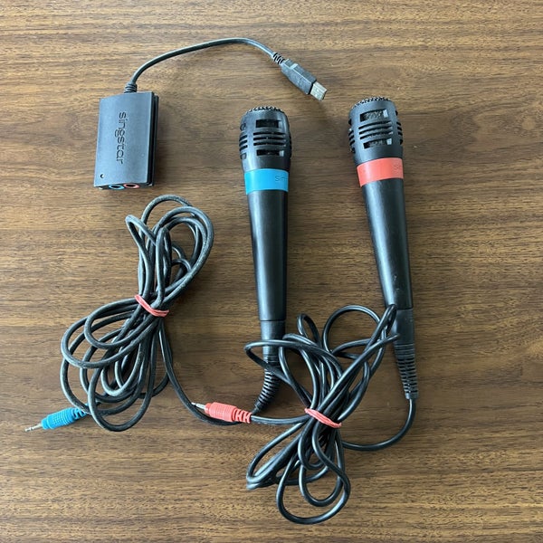 2x SingStar Microphones + Converter - Great Condition Carousel 1