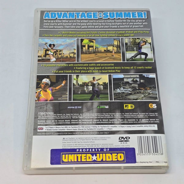 Outlaw Tennis PS2 Game - PAL Complete with Manual - Tested & Working Carousel 3