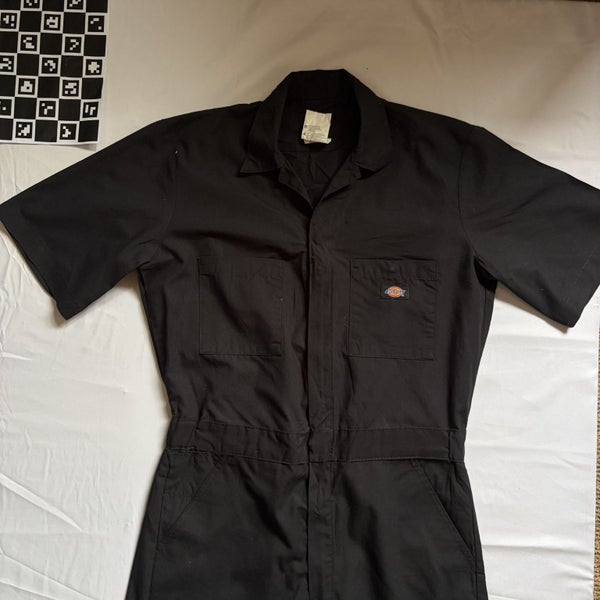Dickies Short Sleeve Coveralls | Black | Mechanic Boilersuit image 2