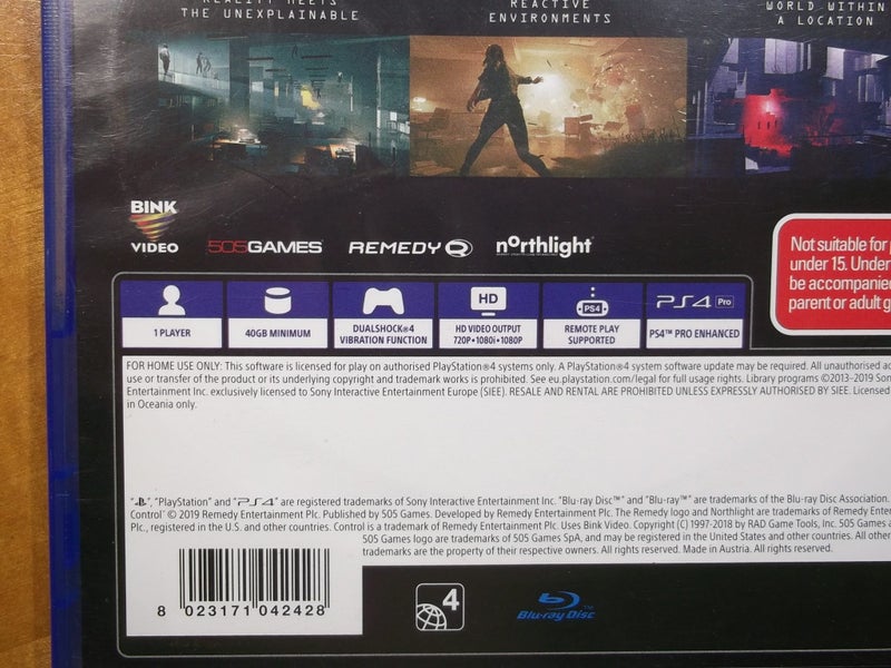 Control - Uncommon PS4 Game - Excellent Condition Carousel 5