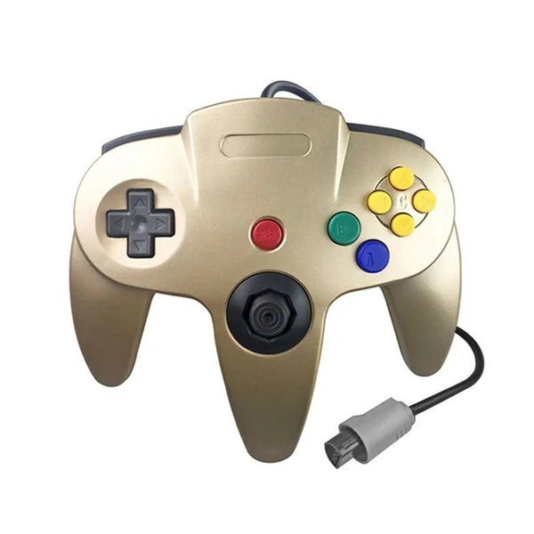 Nintendo 64 / N64 Wired Gaming Controller w/ Joystick - Gold Carousel 1
