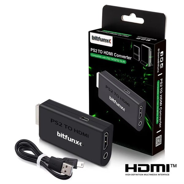 Bitfunx PlayStation 2 to HDMI Converter - Component Video Adapter w/ USB Carousel 1