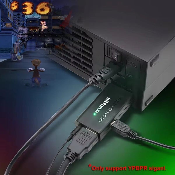 Bitfunx PlayStation 2 to HDMI Converter - Component Video Adapter w/ USB Carousel 2