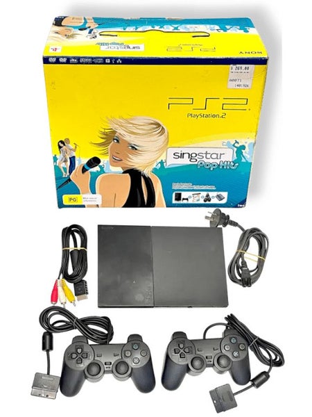 PS2 Slim Console Bundle (Console + 2 Controllers + Cables) BOXED Carousel 1