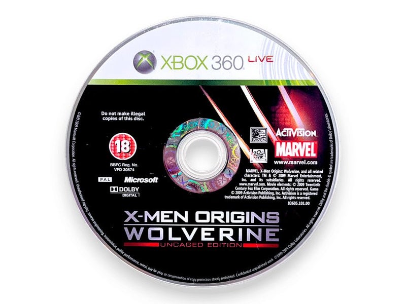 X-Men Origins: Wolverine Uncaged Edition (Xbox 360) DISC ONLY Carousel 1
