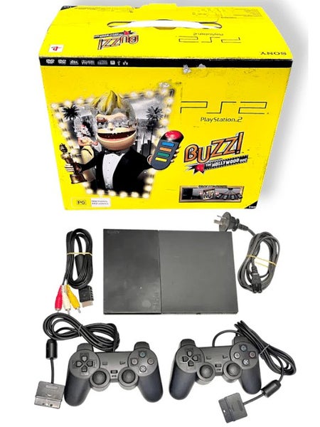 PS2 Slim Console Bundle (Console + 2 Controllers + Cables) BOXED Carousel 1