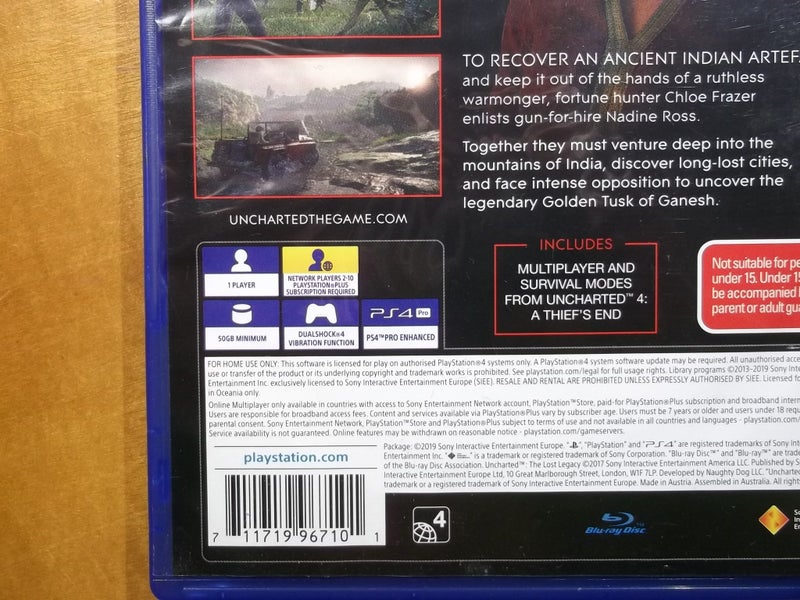 Uncharted: The Lost legacy - PS4 Game - Excellent Condition Carousel 4