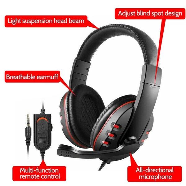 3.5mm Gaming Headset Headphone with Microphone for PC Laptop Sony PS4 Xbox One Carousel 2