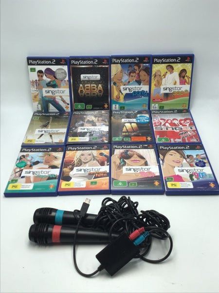 * AWESOME PS2 Singstar Lot! 12x Games & Microphone Set Bundle! * Carousel 1