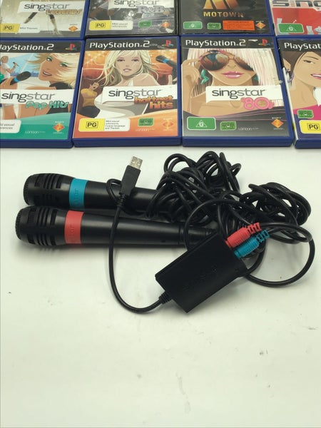 * AWESOME PS2 Singstar Lot! 12x Games & Microphone Set Bundle! * Carousel 4