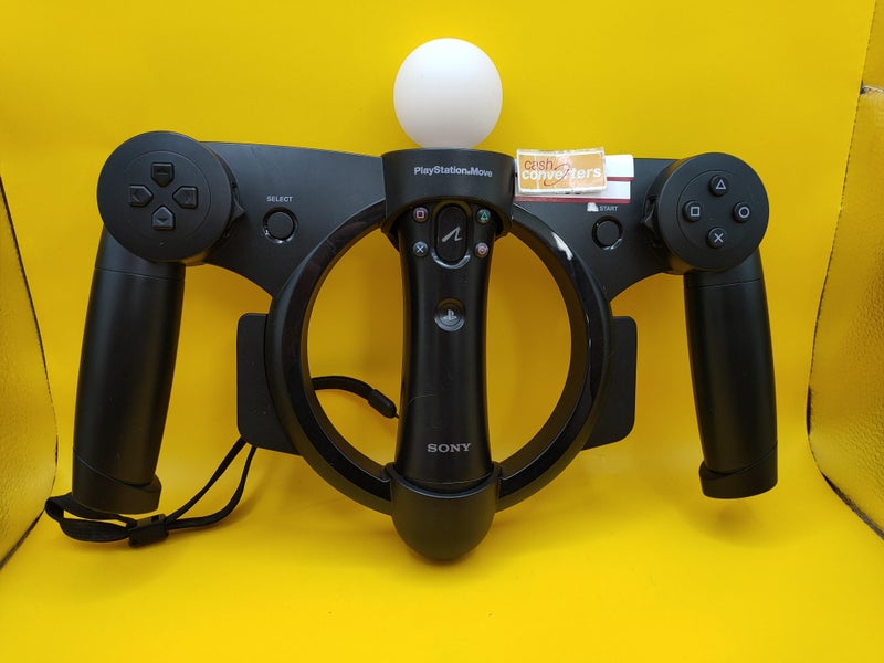 SONY PS3 MOVE CONTROLLER WITH RACING WHEEL KIT CECHZCM1E #B13200562-2 Carousel 1