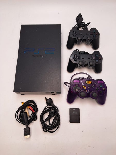 * PS2 Console w/ 3 Controllers, Memory Card & Cables! * Carousel 1