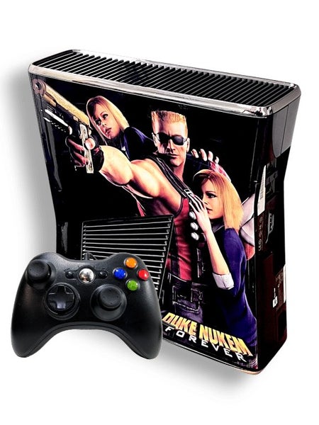 Xbox 360 Console SILVER RIM 250GB (Duke Nukem Decal) Carousel 1