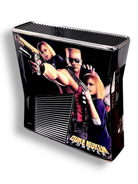 Xbox 360 Console SILVER RIM 250GB (Duke Nukem Decal) Carousel 2