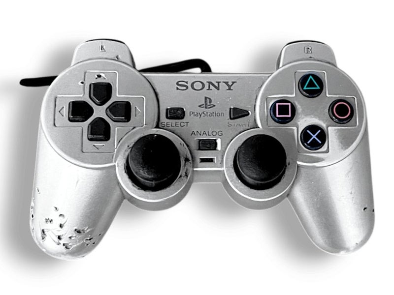 Official Sony DualShock 2 Silver Controller (PS2) Carousel 1