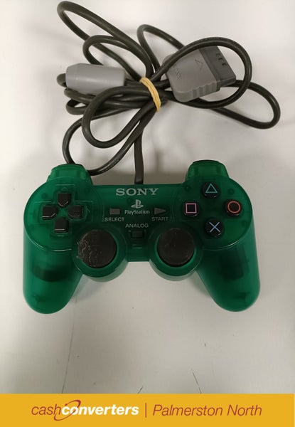SONY PS2 CONTROLLER SCPH1200 Green Wired #B18194928-9 Carousel 1