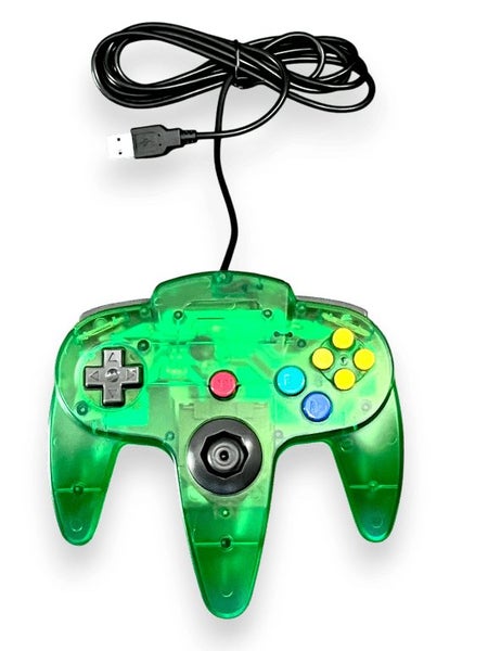 USB N64-Style Controller (PC / Retro Emulation) GREEN - NEW Carousel 1