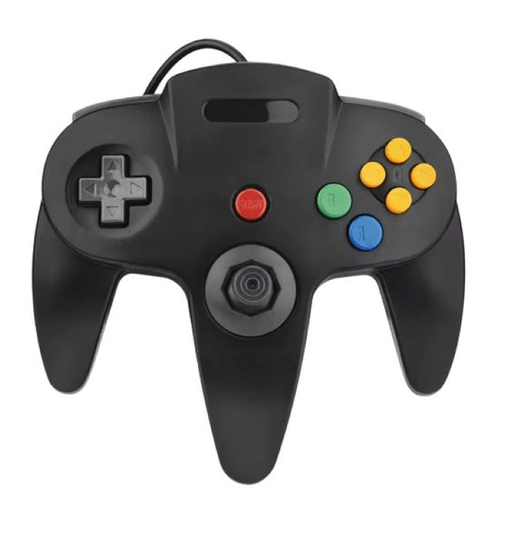 USB N64-Style Controller (PC / Retro Emulation) BLACK - NEW Carousel 1