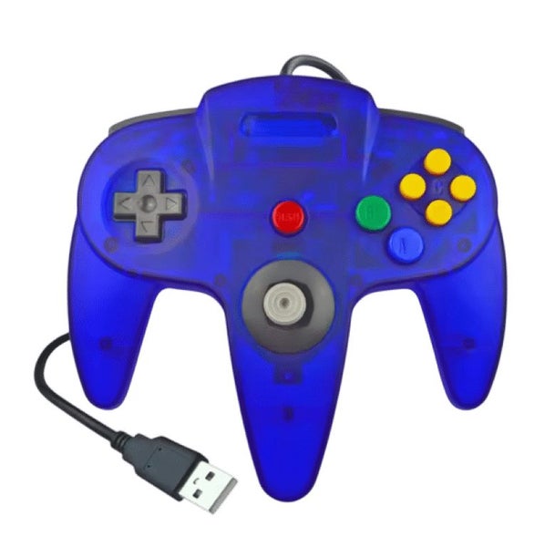 USB N64-Style Controller (PC / Retro Emulation) BLUE - NEW Carousel 1
