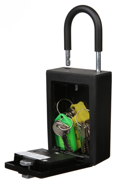 SHACKLE LOCK BOX - LARGE INTERIOR SPACE, 10,000 POSSIBLE "EZI-SET" COMBINATIONS Carousel 1