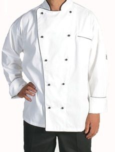 Chef Jacket with Piping(black,white) Carousel 1