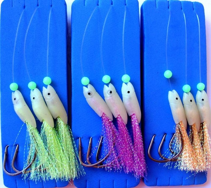 6 x Lumo Snapper Flasher RIGS 8/0's Carousel 1