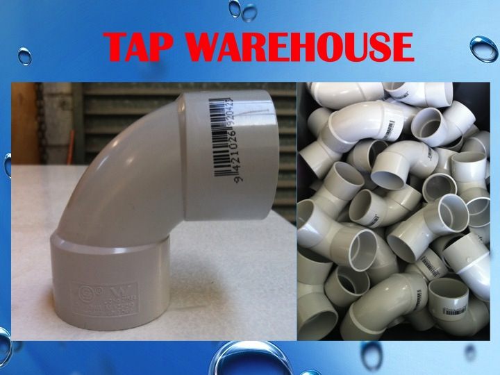 Tapwarehouse 40 mm x 88 ° F-F PVC DWV Plain Bend Carousel 1