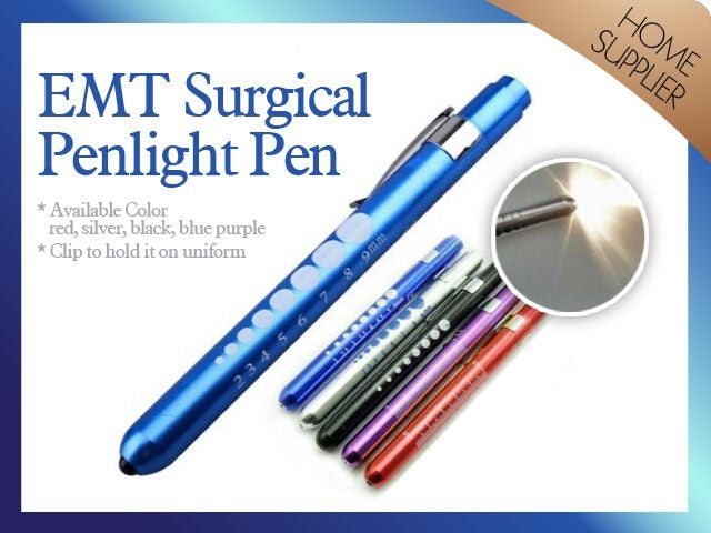 EMT Surgical Penlight Pen Light Flashing Torch, 8 Colours Carousel 1