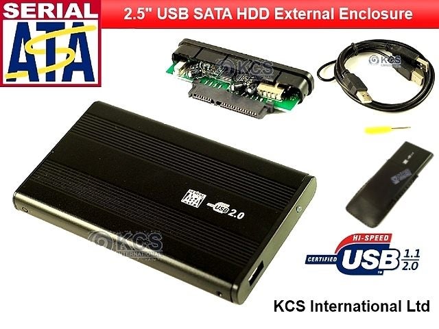 2.5" Aluminum USB SATA HDD External Case Enclosure Carousel 1