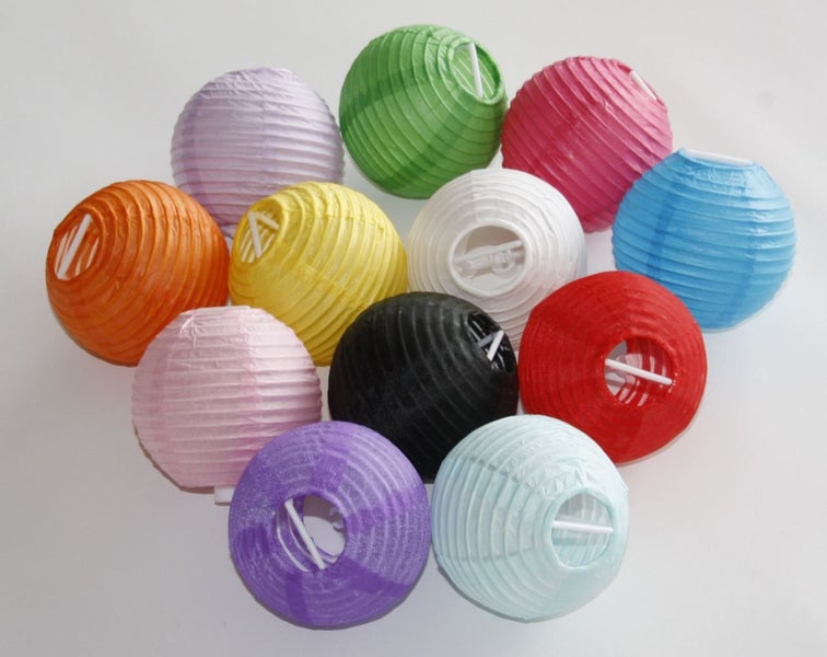 Mini Paper Lanterns - Orange x 24 units Carousel 1