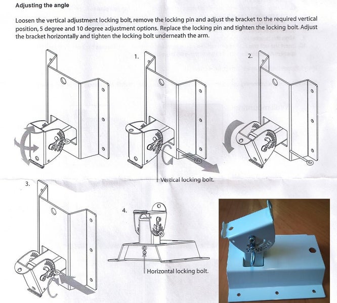 Angle adjustable wall or ceiling bracket Carousel 1