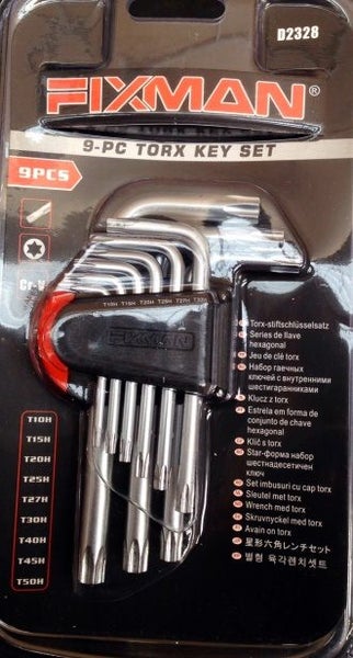 Fixman 9pc Torx Hex Key Set - Standard Long Carousel 1