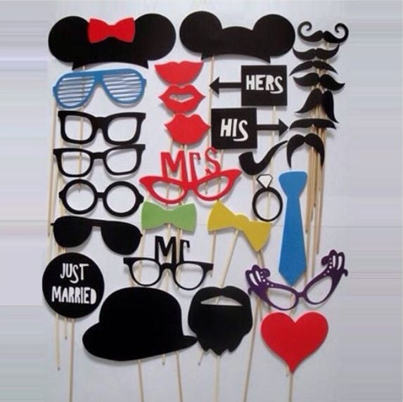 Wedding photo booth props, Free Ship Carousel 1