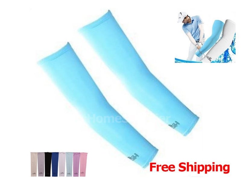 UV arm protectors for golfer cyclist Grey, free ship Carousel 1