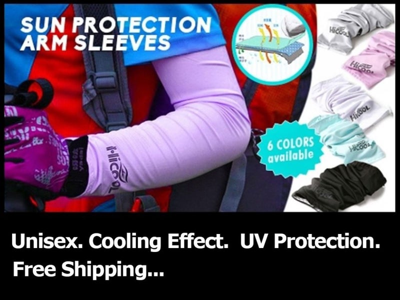 UV arm protectors white, Free Shipping Carousel 1