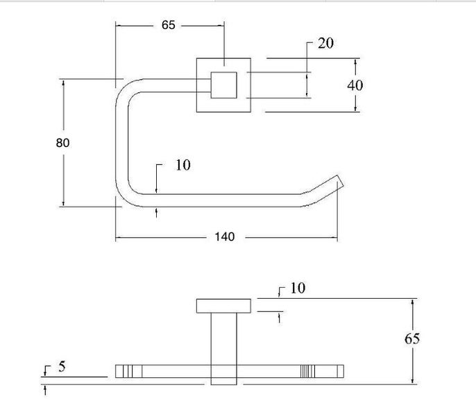 SALE Paper Holder Round/Square In Chrome On Brass - Lennox Bathroom Carousel 4
